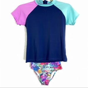 Mud Pie Kids Unicorn and Stars Rash Guard Swimsuit 2 Piece Girls Set Mud Pie Kids Unicorn and Stars Rash Guard Swimsuit 2 Piece Girls Set